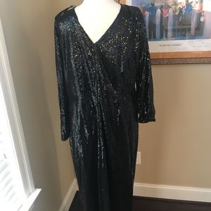 Black Sequin Gown